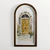 Framed Art-Kirkland's Home Door Arched Framed Art Print Yellow