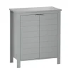 Bathroom Furniture-Kirkland's Home 2-Door Floor Cabinet Gray