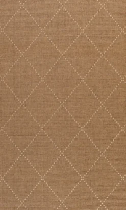 Outdoor Rugs-Kirkland's Home Dotted Trellis Outdoor Area Rug, 5X7 Brown