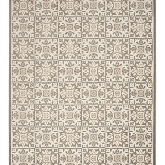 Outdoor Rugs-Kirkland's Home Dotted Trellis Outdoor Area Rug, 6X9 Brown