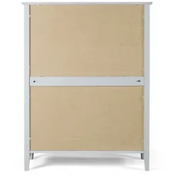 Cabinets & Sideboards-Kirkland's Home Dove Brazilian Pine Wood Five Drawer Chest Gray