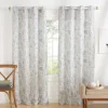 Curtains & Drapes-Kirkland's Home Dove Gray Floral 2-Pc. Curtain Panel Set, 84 In. Gray/White