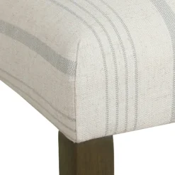 Dining Chairs-Kirkland's Home Dove Gray Stripe Parsons Chairs, Set Of 2 Gray/Ivory