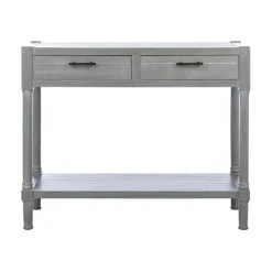 Console Tables-Kirkland's Home Dove Turned Leg Rustic Console Table Gray