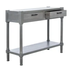 Console Tables-Kirkland's Home Dove Turned Leg Rustic Console Table Gray
