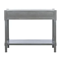 Console Tables-Kirkland's Home Dove Turned Leg Rustic Console Table Gray