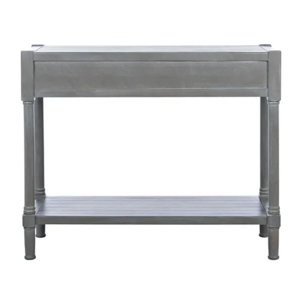 Console Tables-Kirkland's Home Dove Turned Leg Rustic Console Table Gray