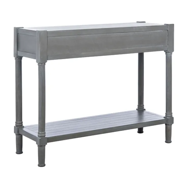 Console Tables-Kirkland's Home Dove Turned Leg Rustic Console Table Gray