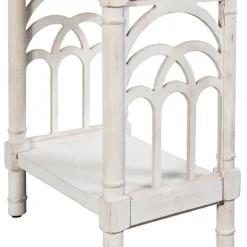 Accent & End Tables-Kirkland's Home 1-Drawer Cathedral Sides Accent Table White