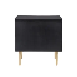 Nightstands-Kirkland's Home 2-Drawer Nightstand With Gold Hardware Black