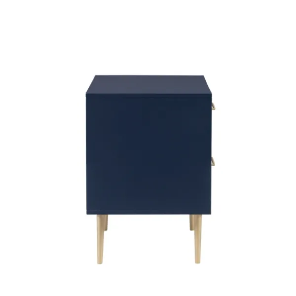 Nightstands-Kirkland's Home 2-Drawer Nightstand With Gold Hardware Blue