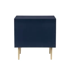 Nightstands-Kirkland's Home 2-Drawer Nightstand With Gold Hardware Blue