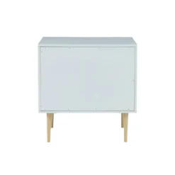 Nightstands-Kirkland's Home 2-Drawer Nightstand With Gold Hardware Gray