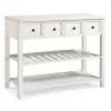 Console Tables-Kirkland's Home 2-Drawer Solid Wood Console Table White