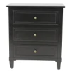 Accent & End Tables-Kirkland's Home 3-Drawer Wooden Accent Table Black