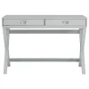 Office Furniture-Kirkland's Home 2-Drawer X-Frame Desk Gray
