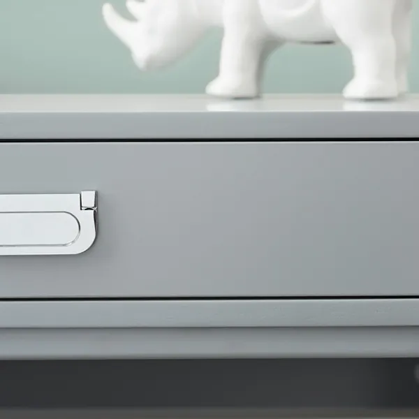Office Furniture-Kirkland's Home 2-Drawer X-Frame Desk Gray