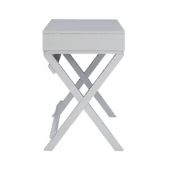 Office Furniture-Kirkland's Home 2-Drawer X-Frame Desk Gray