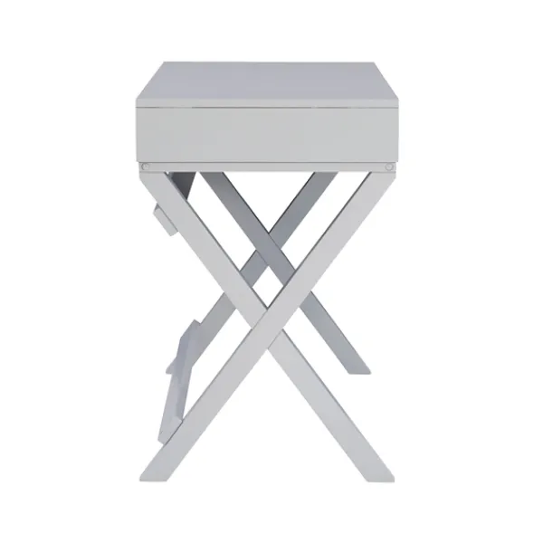 Office Furniture-Kirkland's Home 2-Drawer X-Frame Desk Gray