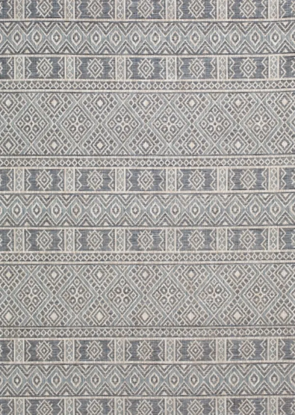 Outdoor Rugs-Kirkland's Home Draya Indoor/Outdoor Area Rug, 5X7 Blue