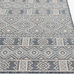 Outdoor Rugs-Kirkland's Home Draya Indoor/Outdoor Area Rug, 5X7 Blue
