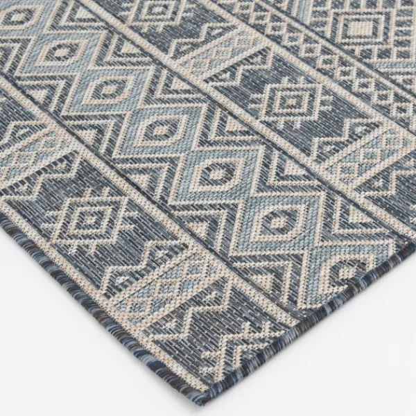 Outdoor Rugs-Kirkland's Home Draya Indoor/Outdoor Area Rug, 5X7 Blue