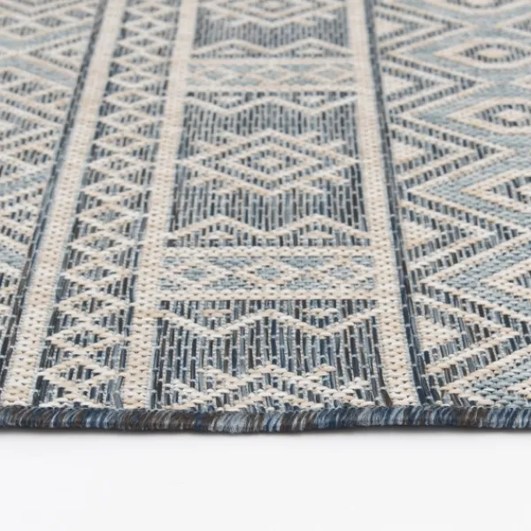 Outdoor Rugs-Kirkland's Home Draya Indoor/Outdoor Area Rug, 5X7 Blue