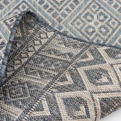 Outdoor Rugs-Kirkland's Home Draya Indoor/Outdoor Area Rug, 5X7 Blue