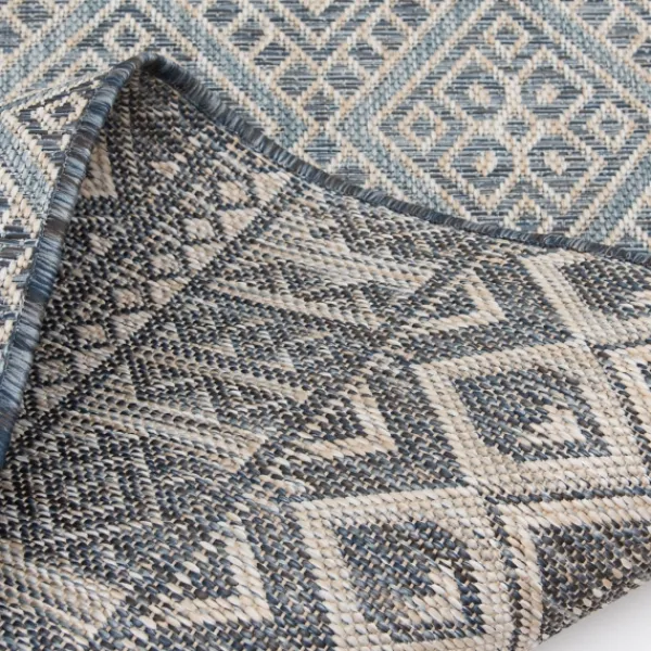 Outdoor Rugs-Kirkland's Home Draya Indoor/Outdoor Area Rug, 5X7 Blue