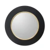 Decorative Mirrors-Kirkland's Home Drew I Black And Gold Round Led Mirror