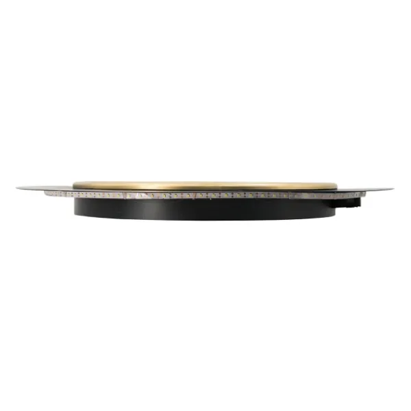 Decorative Mirrors-Kirkland's Home Drew I Black And Gold Round Led Mirror