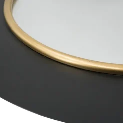 Decorative Mirrors-Kirkland's Home Drew Ii Black And Gold Round Led Mirror