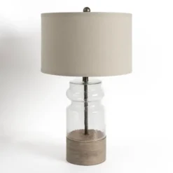 Table Lamps-Kirkland's Home Driftwood And Glass Table Lamp Tan