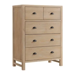Beds & Headboards-Kirkland's Home Duke Double Driftwood Pine 5-Pc. King Bedroom Set Tan