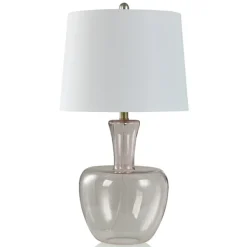 Table Lamps-Kirkland's Home Dusty Blush Glass Gourd Table Lamp