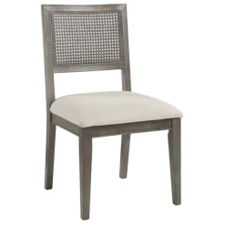 Dining Chairs-Kirkland's Home Dusty Gray Cane Back 2-Pc. Dining Chair Set White