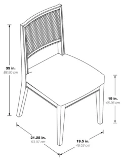 Dining Chairs-Kirkland's Home Dusty Gray Cane Back 2-Pc. Dining Chair Set White