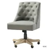 Office Furniture-Kirkland's Home Dylan Upholstered Office Chair Gray