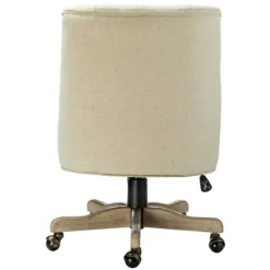 Office Furniture-Kirkland's Home Dylan Upholstered Office Chair Ivory