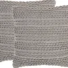 Pillows-Kirkland's Home Earl Woven Stripes Throw Pillows, Set Of 2 Gray