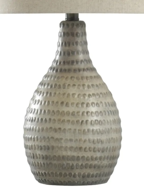 Table Lamps-Kirkland's Home Earth Tone Oak Table Lamp Gray
