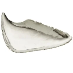 Decorative Trays-Kirkland's Home Earthy Abstract Cracked Decorative Tray Silver