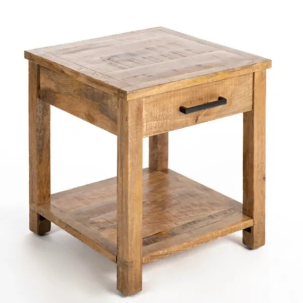 Accent & End Tables-Kirkland's Home Easton Mango Wood Side Table Brown