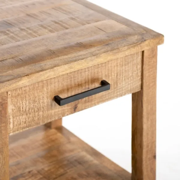 Accent & End Tables-Kirkland's Home Easton Mango Wood Side Table Brown