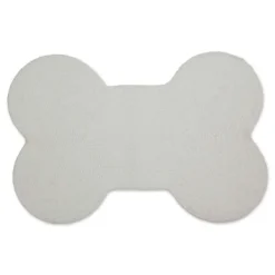 Kitchen & Floor Mats-Kirkland's Home Eat Play Love Bone-Shaped Pet Bowl Mat Tan