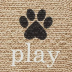 Kitchen & Floor Mats-Kirkland's Home Eat Play Love Bone-Shaped Pet Bowl Mat Tan