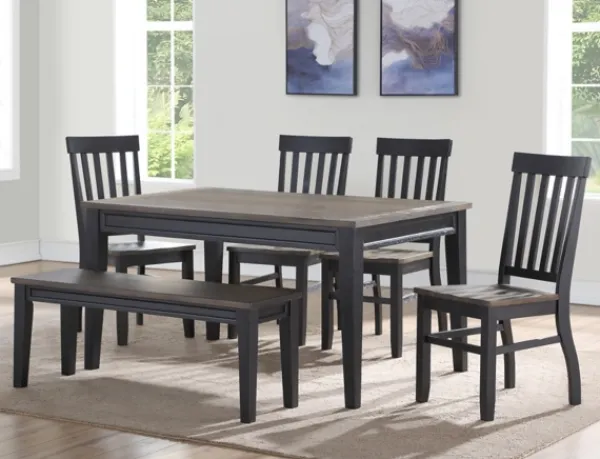 Benches & Ottomans-Kirkland's Home Ebony And Driftwood Two-Tone Bench Black