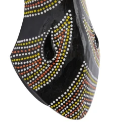 Wall Plaques-Kirkland's Home Ebony Dot Art Zebra Mask Wall Sculpture Black