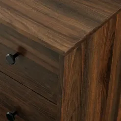 Dressers & Chests-Kirkland's Home Eden Dark Walnut Tapered Legs Dresser Brown