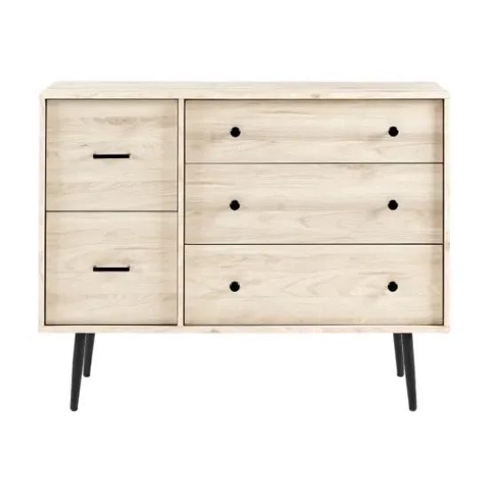 Dressers & Chests-Kirkland's Home Eden Light Birch Tapered Legs Dresser Ivory